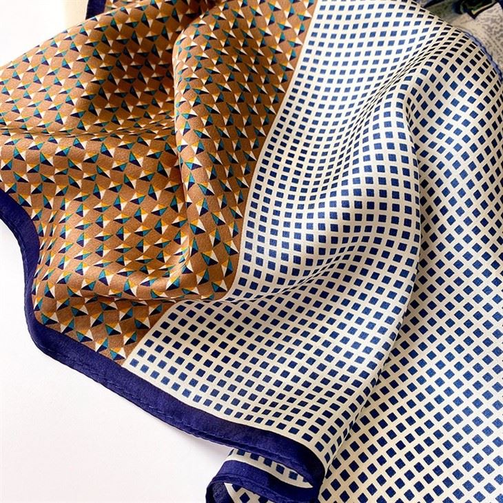 Custom Ins Silk Scarf Small Square Scarf Female Spring And Autumn Thin Section Mulberry Silk